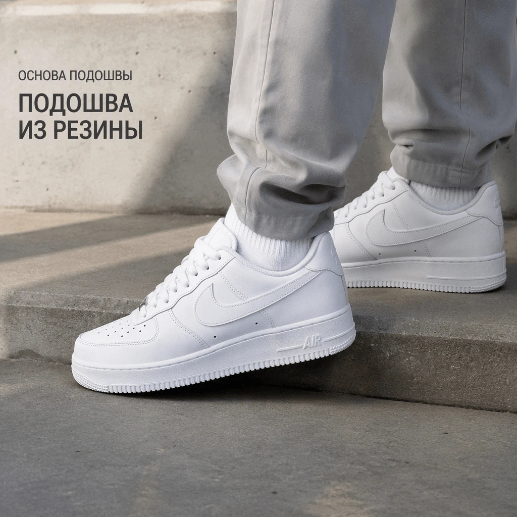 Nike Air Force 1 '07 «Triple White» — фото 2